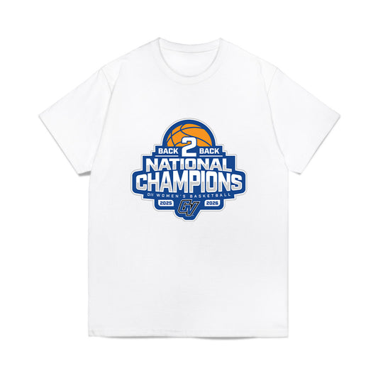 Grand Valley - NCAA Women's Basketball : Avery Lay - 2026 DII Back to Back National Champions Comfort Colors T-Shirt-0