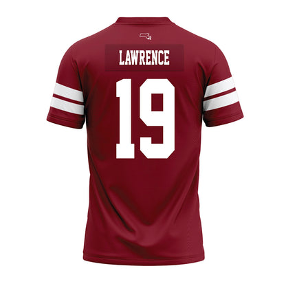 UMass - NCAA Football : Zach Lawrence - 2026 Burgundy Premium Football Jersey-1