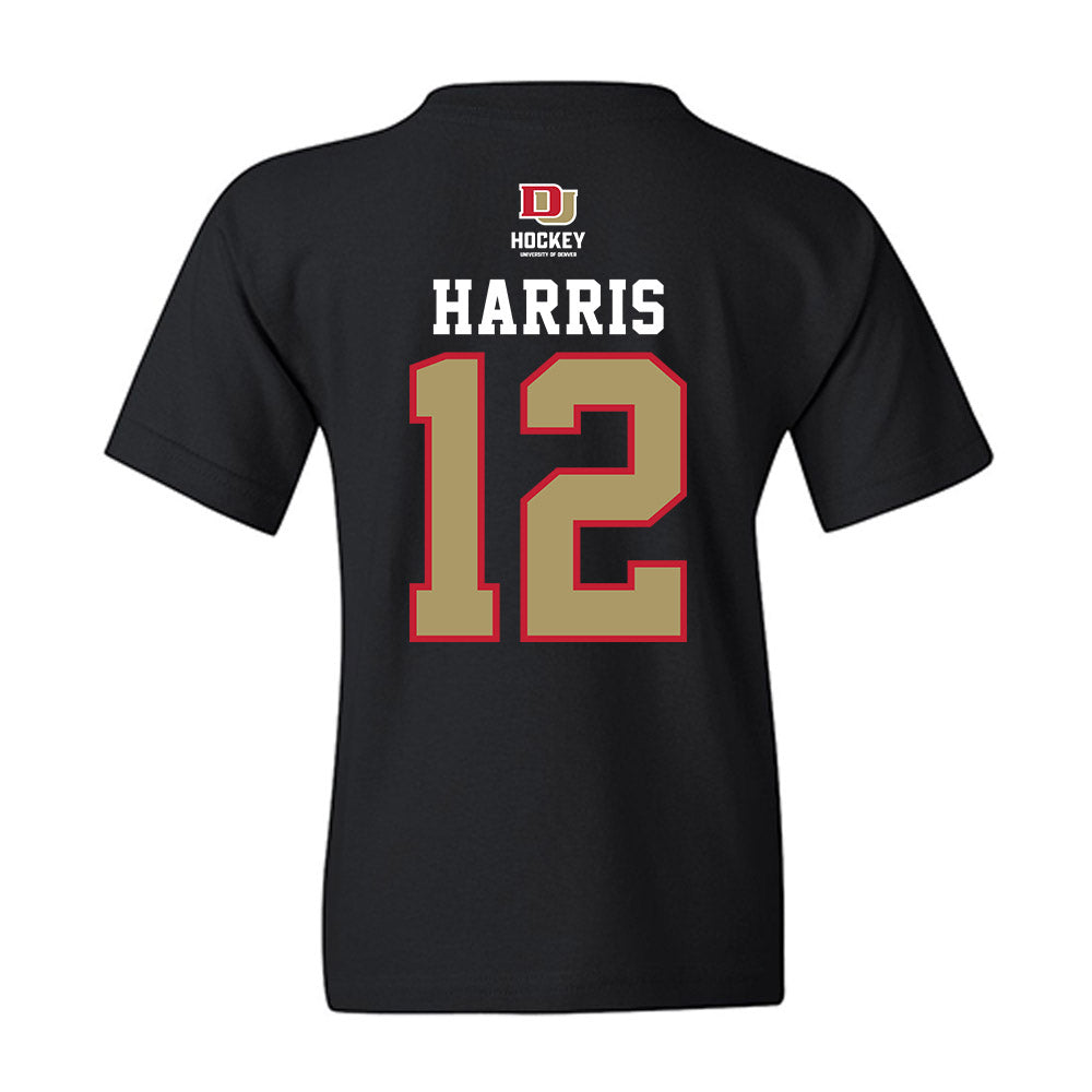 DU - NCAA Men's Ice Hockey : Samuel Harris - NCAA® 2026 National Champions Youth T-Shirt-1