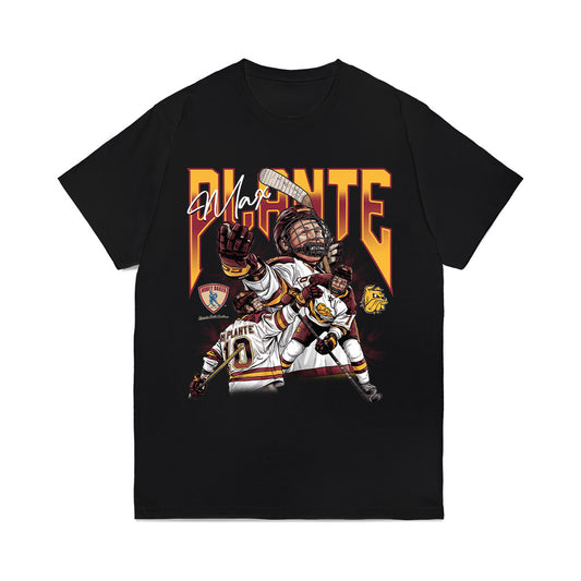 UMN Duluth - NCAA Men's Ice Hockey : Max Plante - Caricature Comfort Colors T-Shirt-0