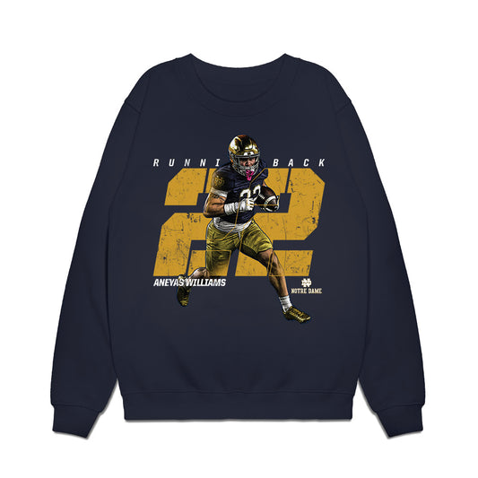 Notre Dame - NCAA Football : Aneyas Williams - Collage Premium Crewneck Sweatshirt-0