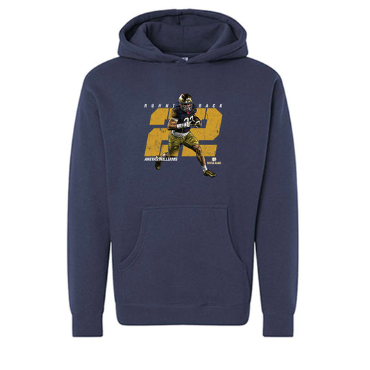 Notre Dame - NCAA Football : Aneyas Williams - Collage Hooded Pullover Sweatshirt-0