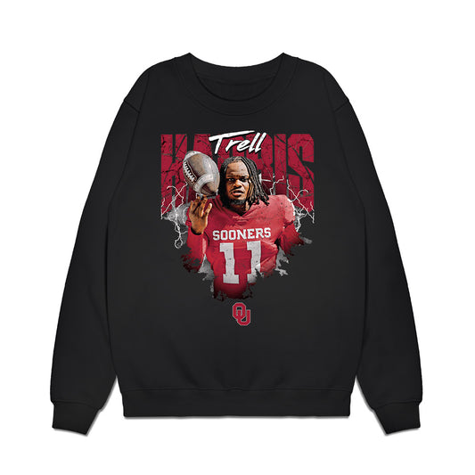 Oklahoma - NCAA Football : Trell Harris - Premium Crewneck Sweatshirt-0