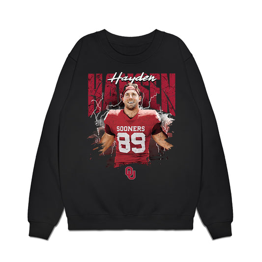 Oklahoma - NCAA Football : Hayden Hansen - Collage Premium Crewneck Sweatshirt-0