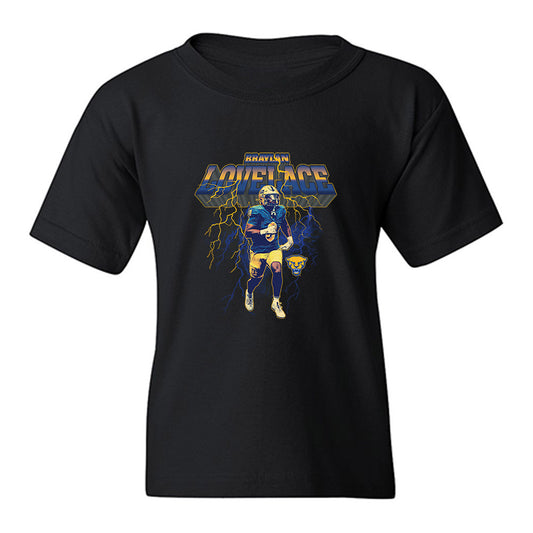 Pittsburgh - NCAA Football : Braylan Lovelace - Collage Youth T-Shirt-0