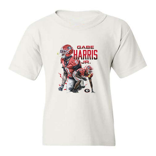 Georgia - NCAA Football : Gabe Harris Jr - Collage Youth T-Shirt-0