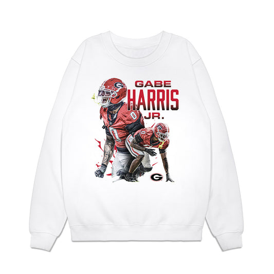 Georgia - NCAA Football : Gabe Harris Jr - Collage Premium Crewneck Sweatshirt-0