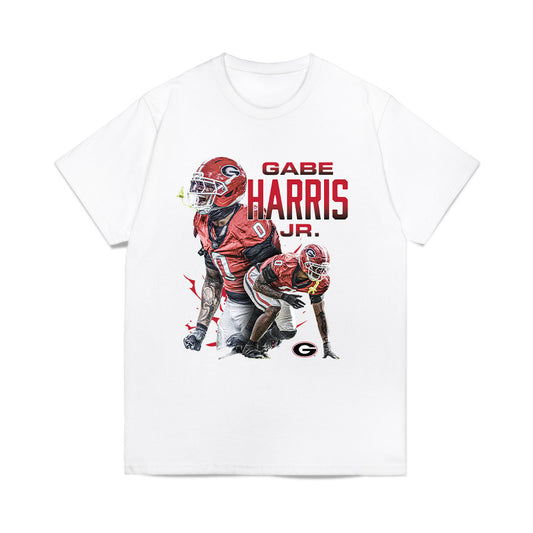 Georgia - NCAA Football : Gabe Harris Jr - Collage Comfort Colors T-Shirt-0