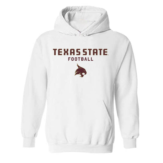 Texas State - NCAA Football : Davis Powell - Classic Shersey Hooded Sweatshirt-0