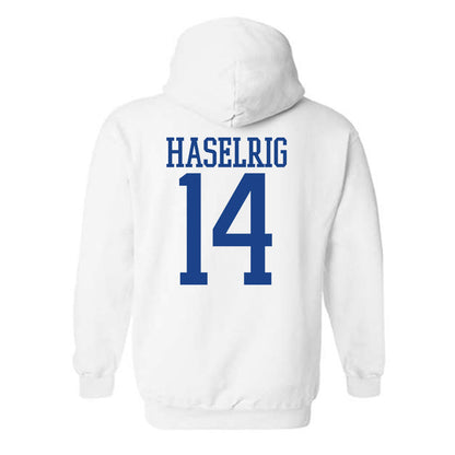 Pittsburgh - NCAA Football : Benny Haselrig - Classic Shersey Hooded Sweatshirt-1