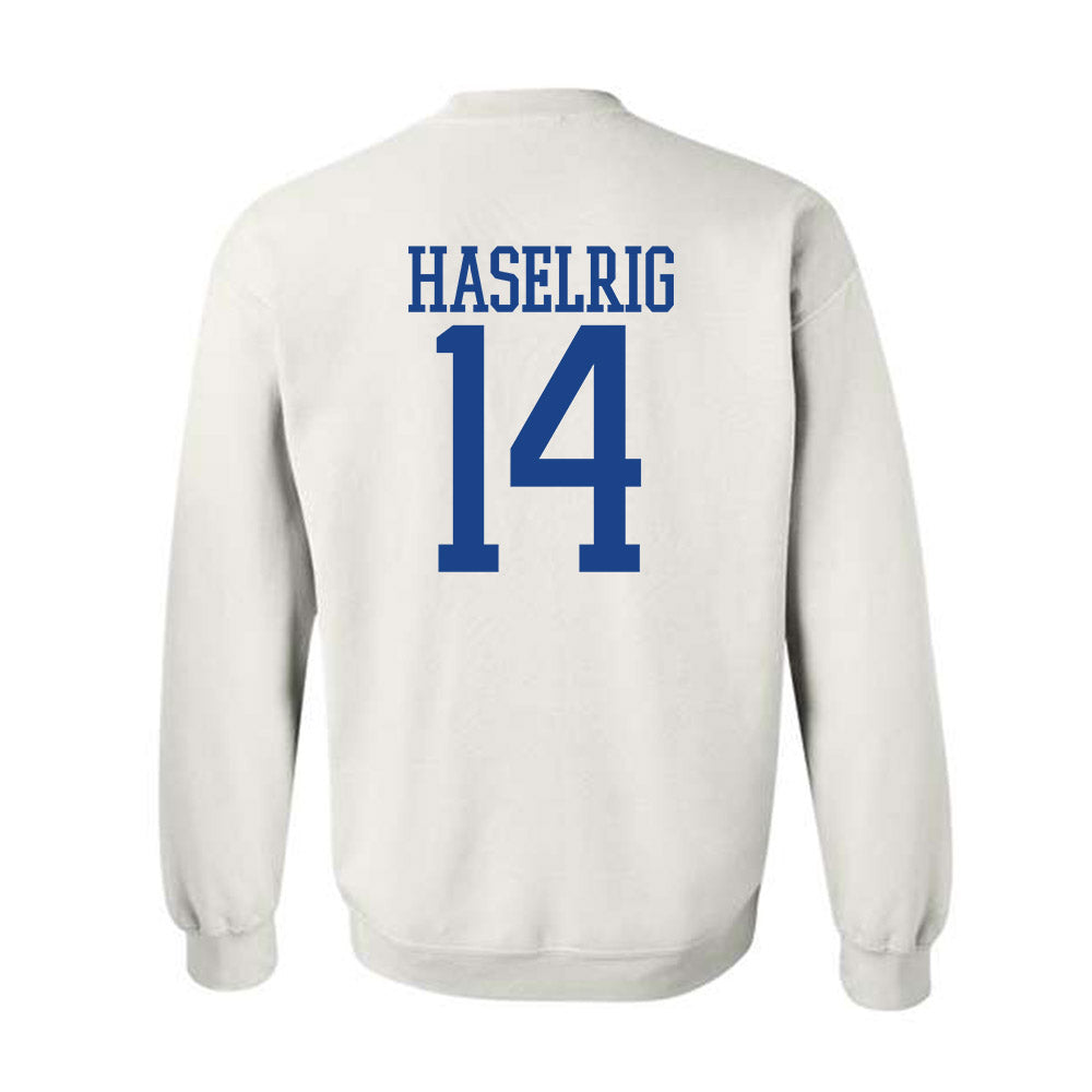Pittsburgh - NCAA Football : Benny Haselrig - Classic Shersey Crewneck Sweatshirt-1