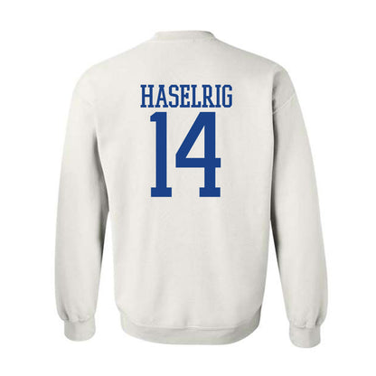 Pittsburgh - NCAA Football : Benny Haselrig - Classic Shersey Crewneck Sweatshirt-1