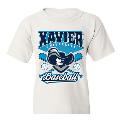 Xavier - NCAA Baseball : Eli Bridenthal - Sports Shersey Youth T-Shirt-0