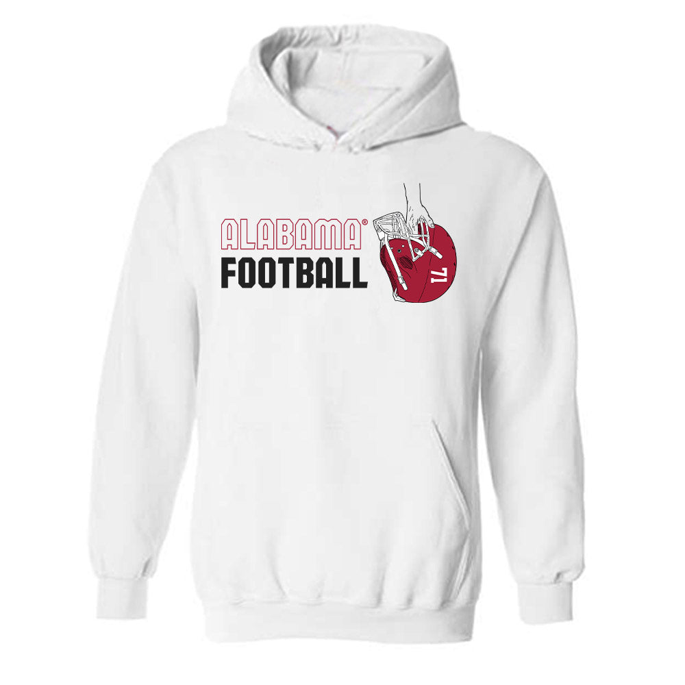 Alabama - NCAA Football : Jackson Howell - Sports Shersey Hooded Sweatshirt