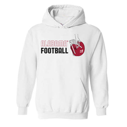 Alabama - NCAA Football : Jackson Howell - Sports Shersey Hooded Sweatshirt