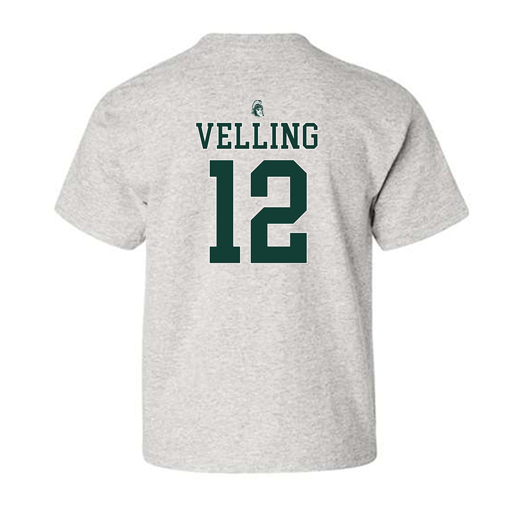 Michigan State - NCAA Football : Jack Velling - Youth T-Shirt-1