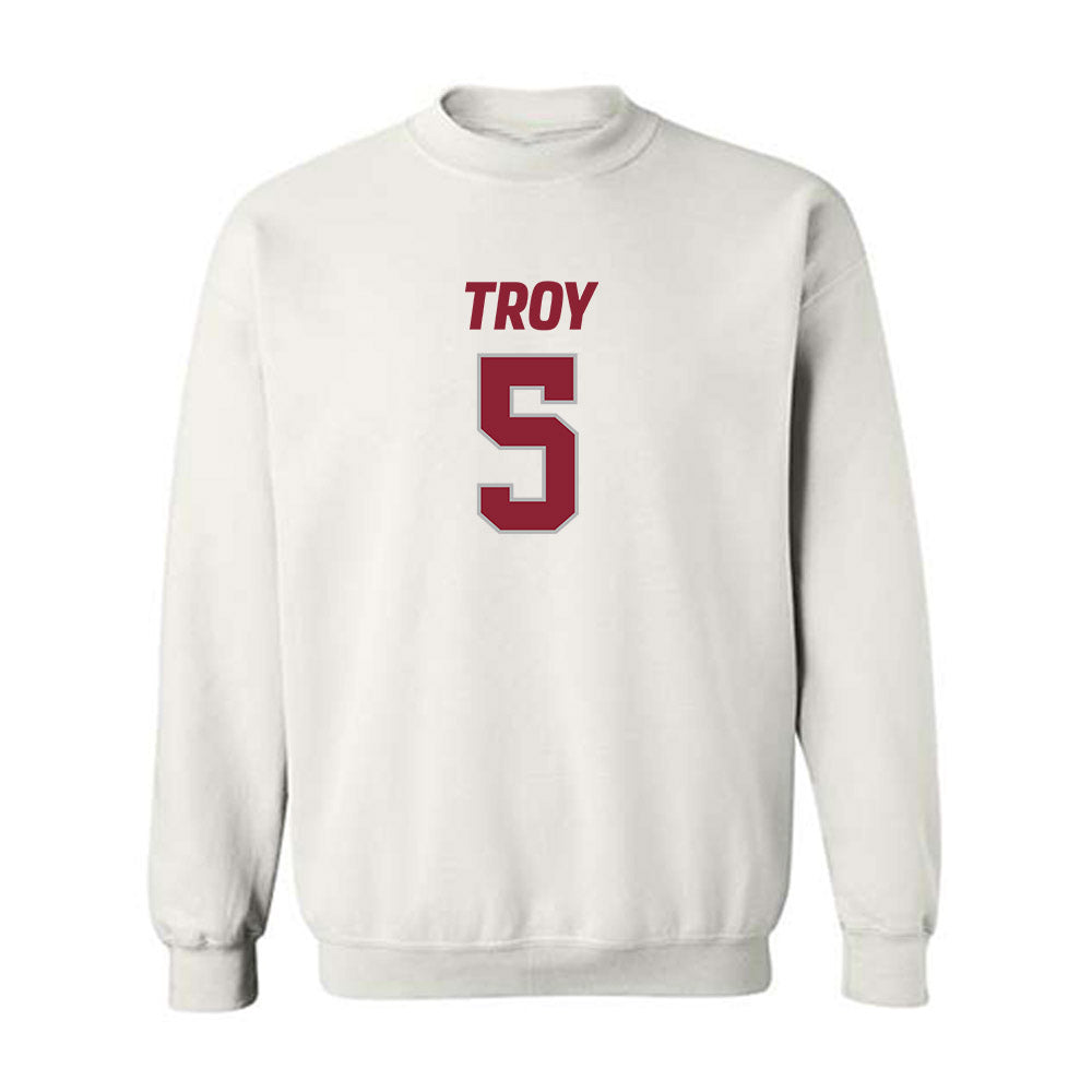 Troy - NCAA Football : Jah-Mal Williams - Crewneck Sweatshirt-0