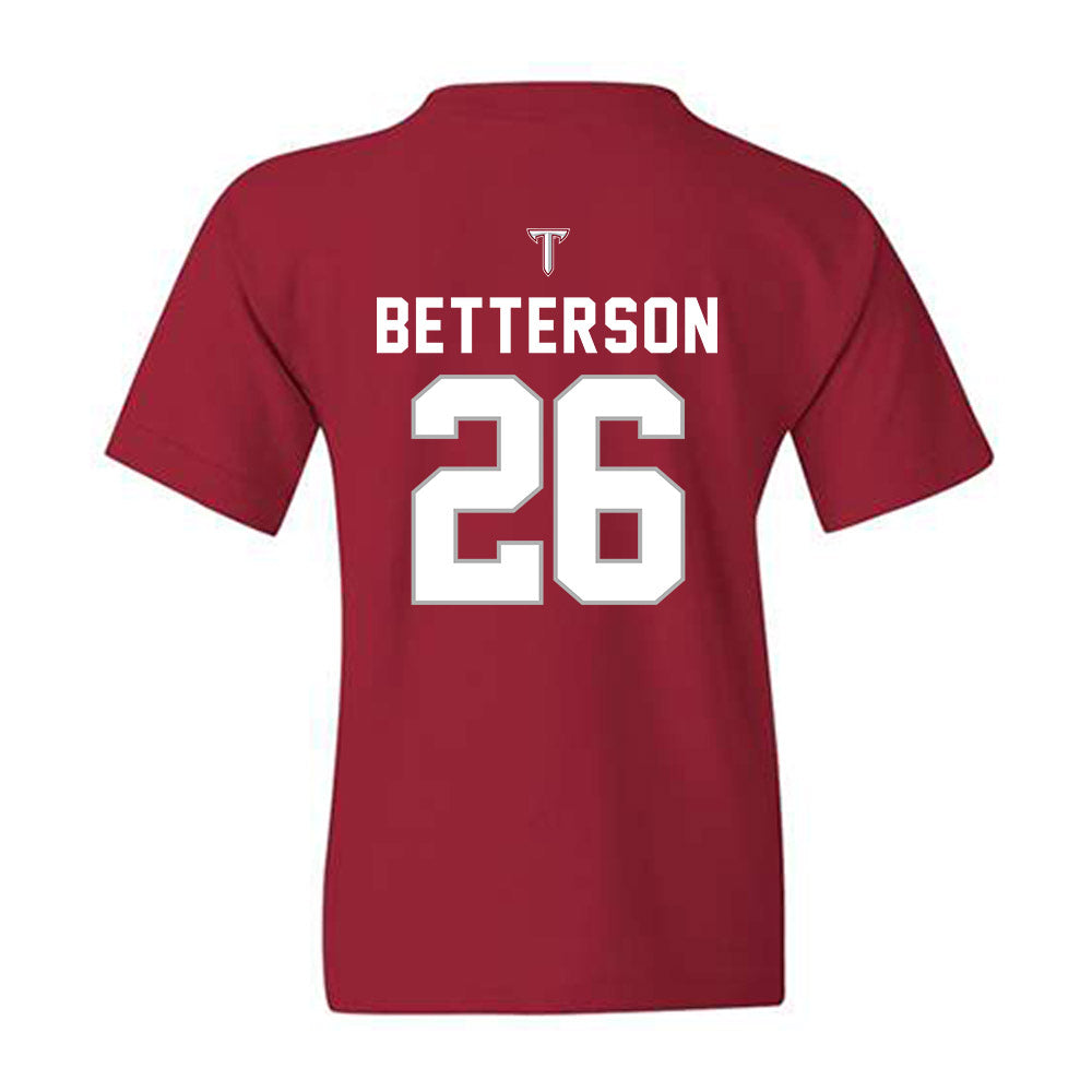 Troy - NCAA Football : Dewhitt Betterson - Youth T-Shirt-1