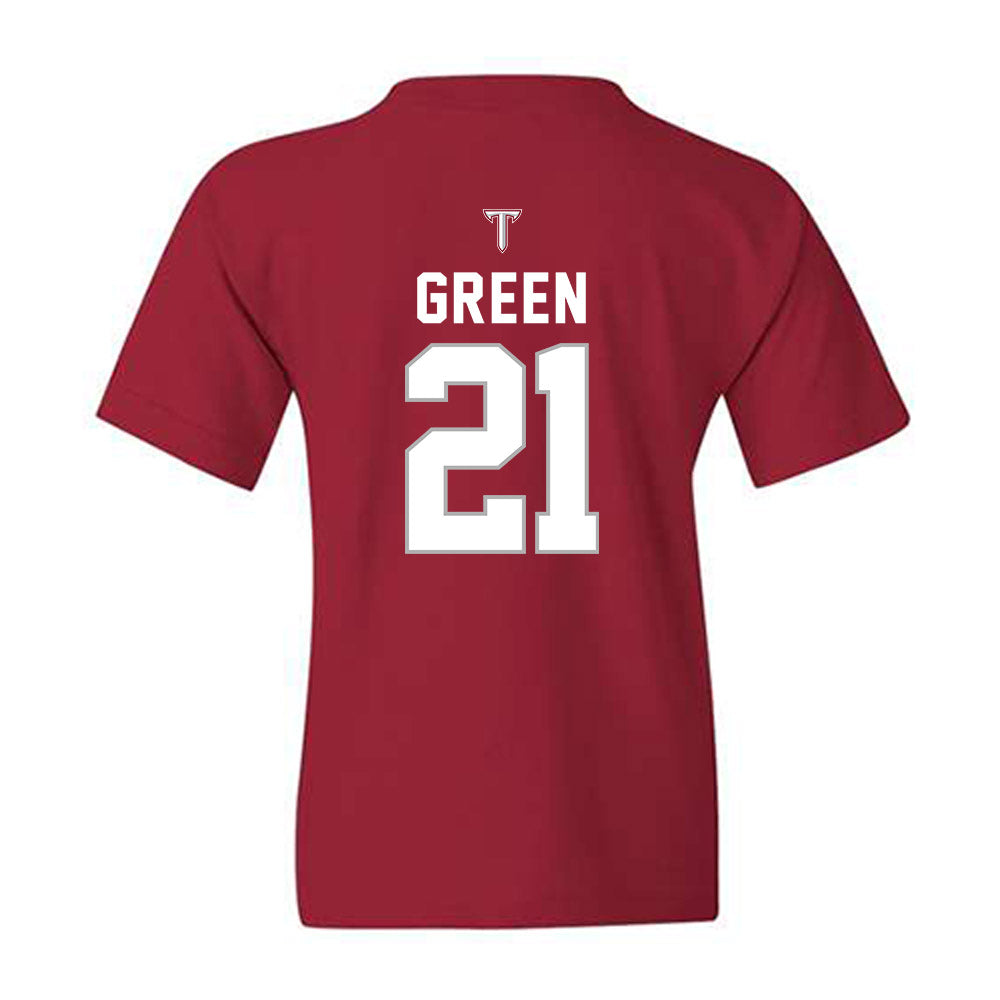 Troy - NCAA Football : Johntarius Green - Youth T-Shirt-1