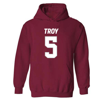 Troy - NCAA Football : Jah-Mal Williams - Hooded Sweatshirt-0