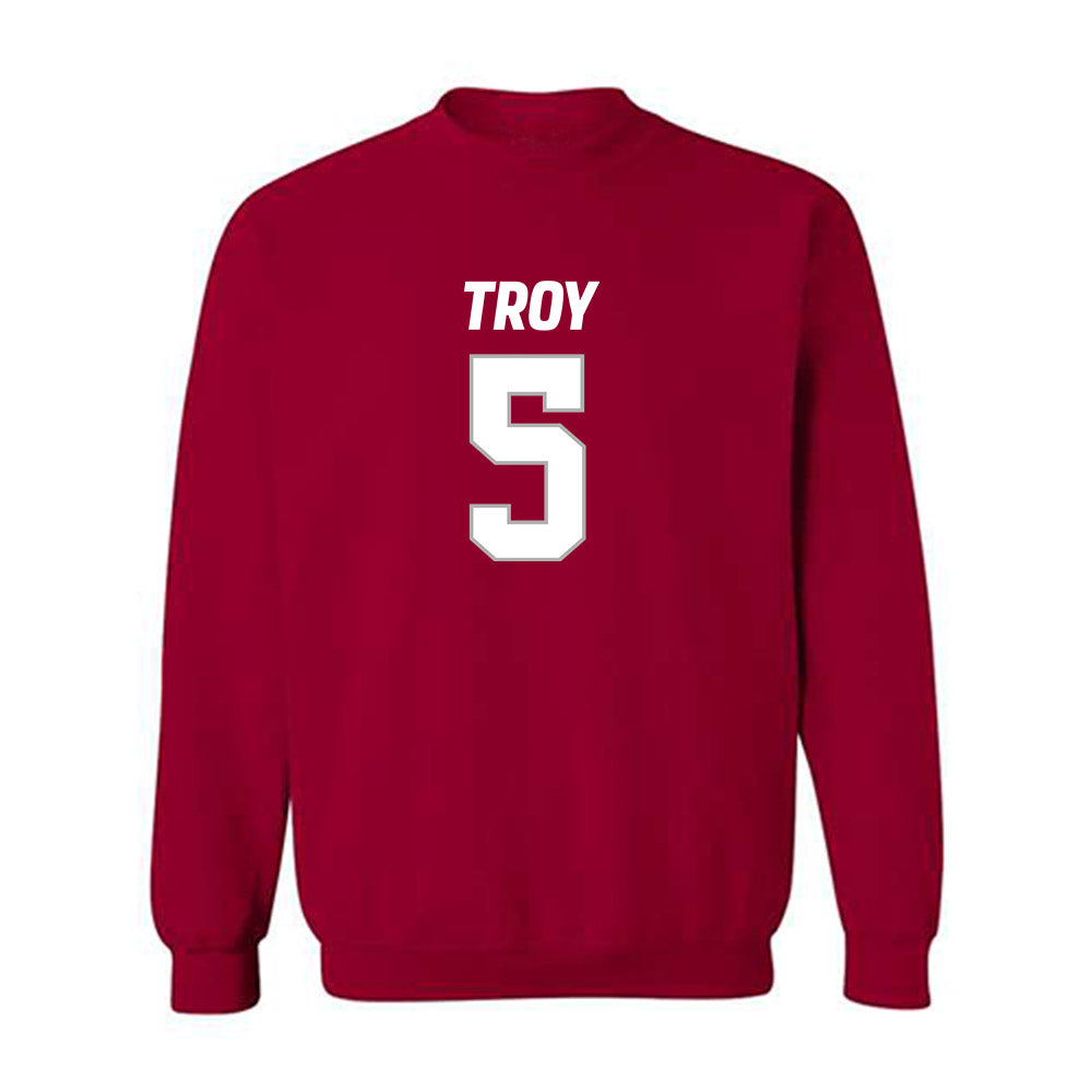 Troy - NCAA Football : Jah-Mal Williams - Crewneck Sweatshirt-0