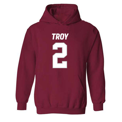 Troy - NCAA Football : Carlton Martial - Hooded Sweatshirt-0