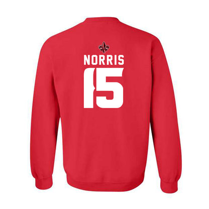 Louisiana - NCAA Football : Jacorian Norris - Sports Shersey Crewneck Sweatshirt-1