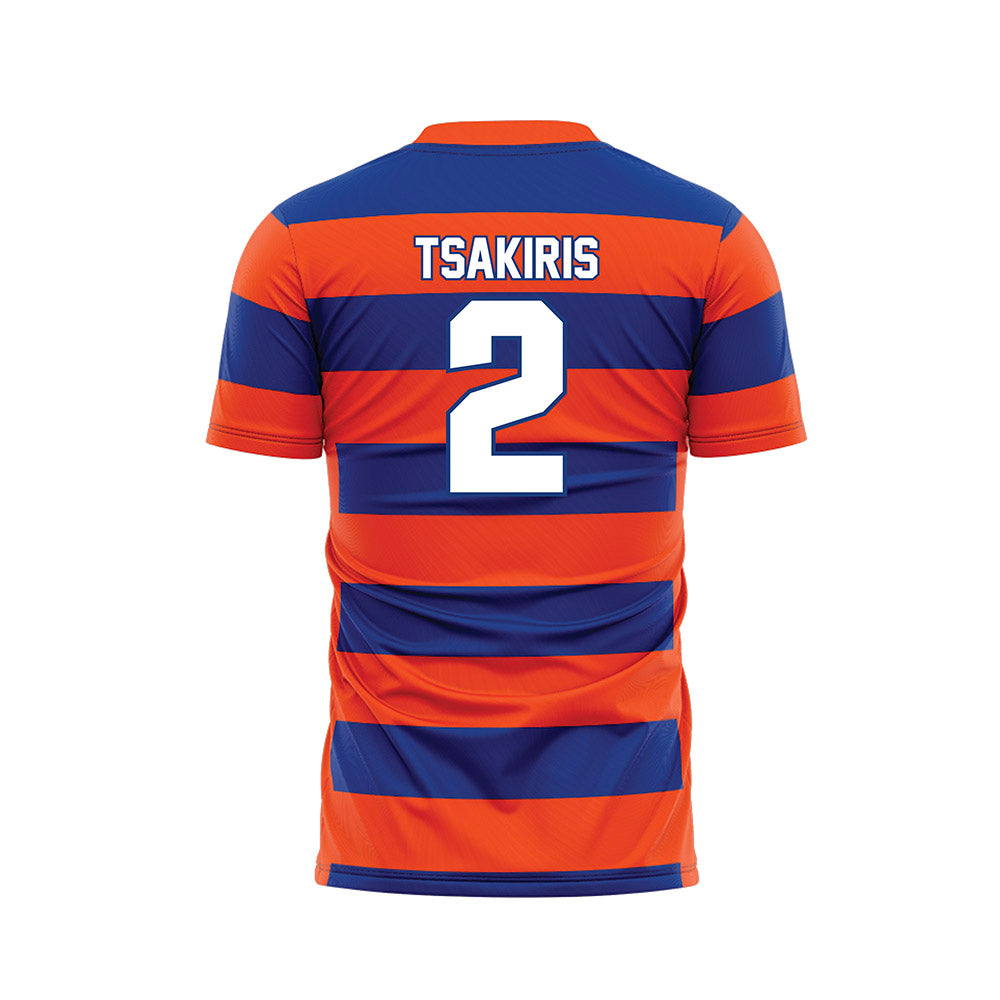 Florida - NCAA Women's Soccer : Kai Tsakiris - Striped Soccer Jersey-1