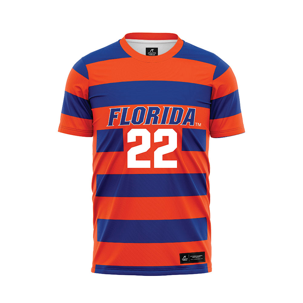 Florida - NCAA Women's Soccer : Abigail Gemma - Striped Soccer Jersey-0