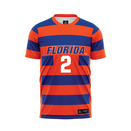 Florida - NCAA Women's Soccer : Kai Tsakiris - Striped Soccer Jersey-0