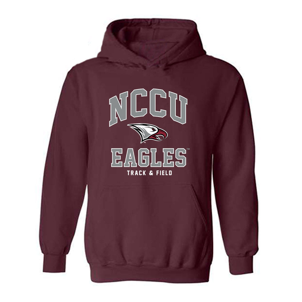 NCCU - NCAA Men's Track & Field : Savon Hatchell - Classic Shersey Hooded Sweatshirt