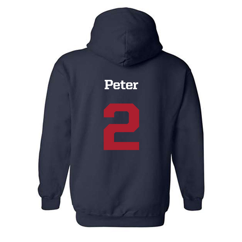 Liberty - NCAA Men's Basketball : Taelon Peter - Sports Shersey Hooded Sweatshirt-1