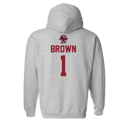 Boston College - NCAA Men's Basketball : Dion Brown - Classic Shersey Hooded Sweatshirt-1