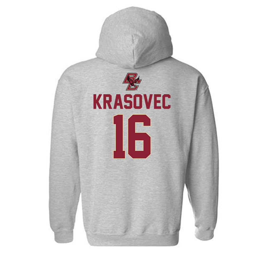 Boston College - NCAA Women's Basketball : Lili Krasovec - Classic Shersey Hooded Sweatshirt-1