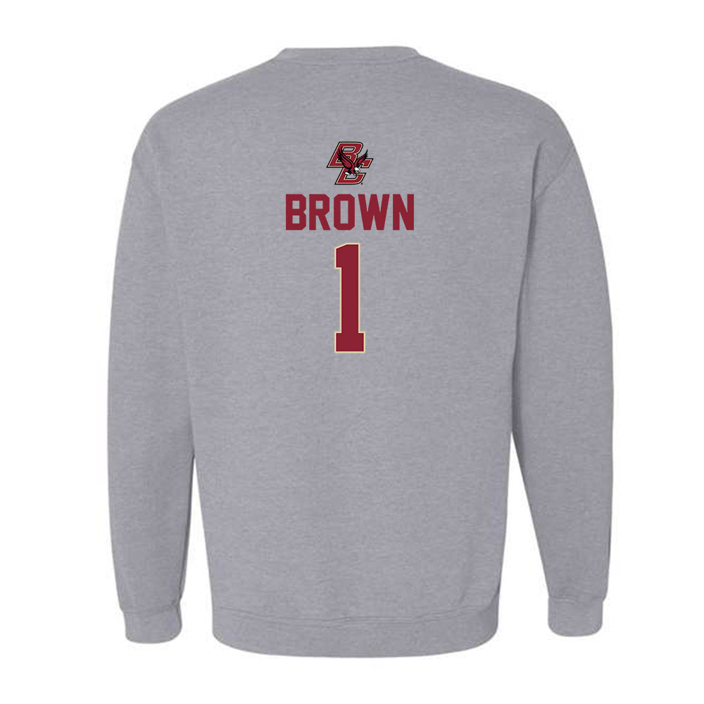 Boston College - NCAA Men's Basketball : Dion Brown - Classic Shersey Crewneck Sweatshirt-1