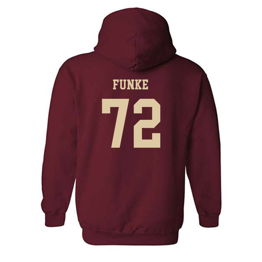 Boston College - NCAA Football : Jack Funke - Sports Shersey Hooded Sweatshirt-1