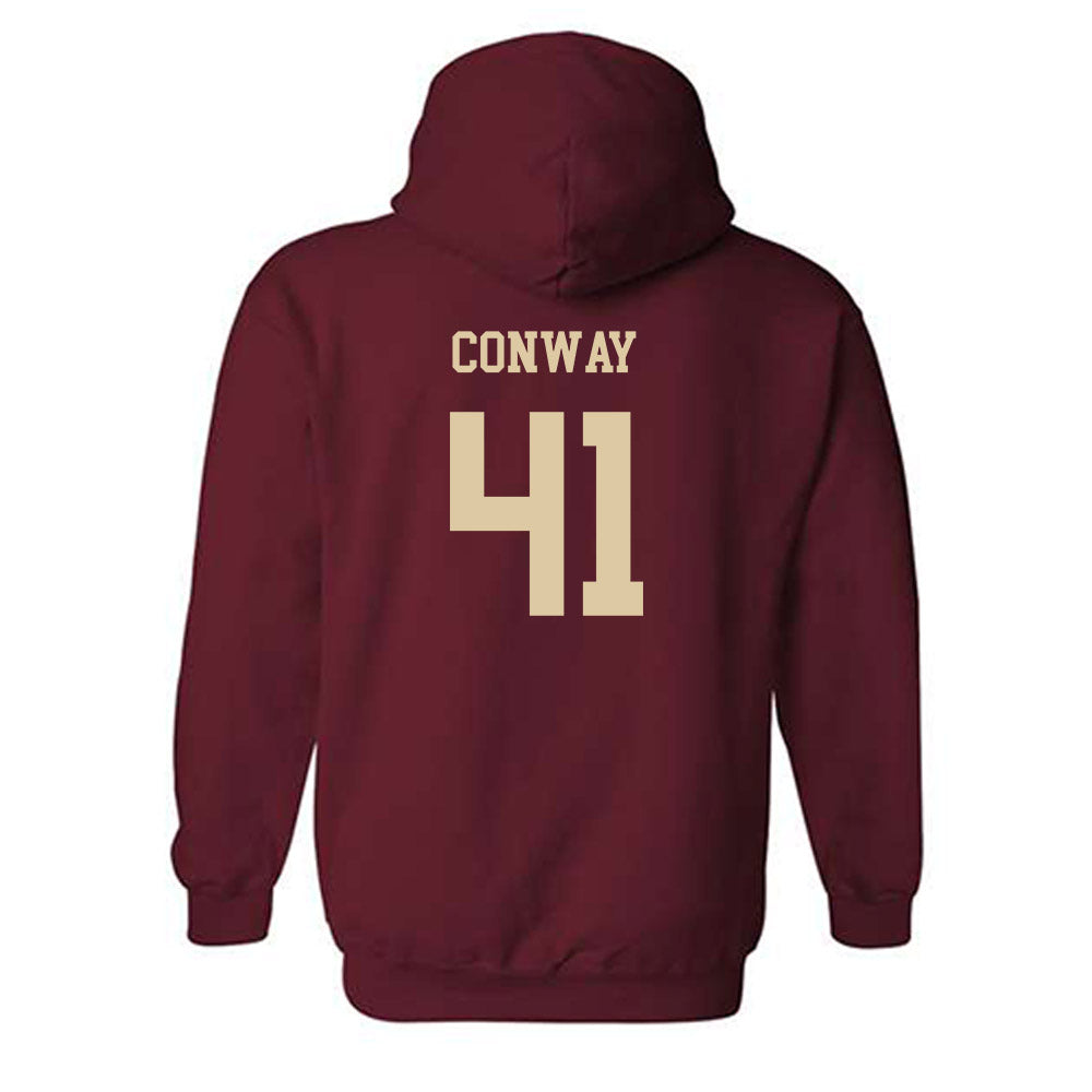 Boston College - NCAA Football : Liam Conway - Sports Shersey Hooded Sweatshirt-1