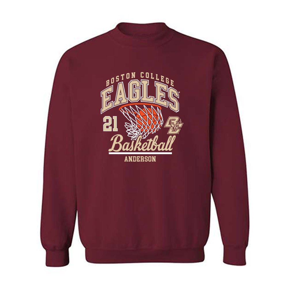 Boston College - NCAA Women's Basketball : Amirah Anderson - Sports Shersey Crewneck Sweatshirt-0