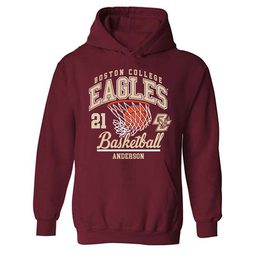 Boston College - NCAA Women's Basketball : Amirah Anderson - Sports Shersey Hooded Sweatshirt-0