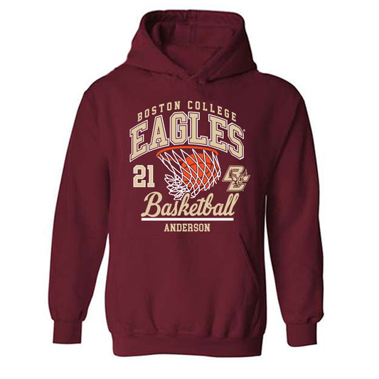 Boston College - NCAA Women's Basketball : Amirah Anderson - Sports Shersey Hooded Sweatshirt-0