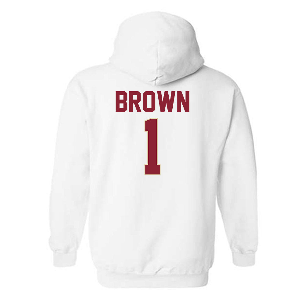 Boston College - NCAA Men's Basketball : Dion Brown - Classic Shersey Hooded Sweatshirt-1