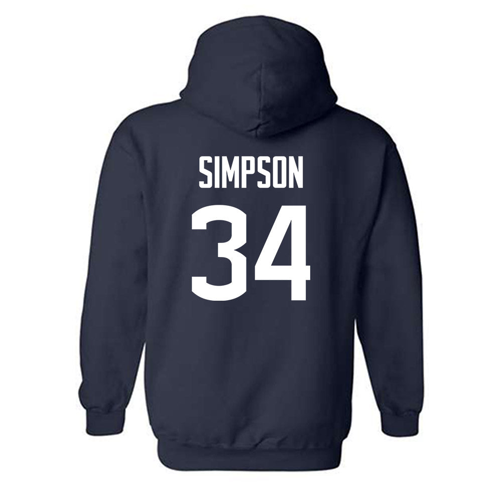 UConn - NCAA Men's Ice Hockey : Owen Simpson - Classic Shersey Hooded Sweatshirt