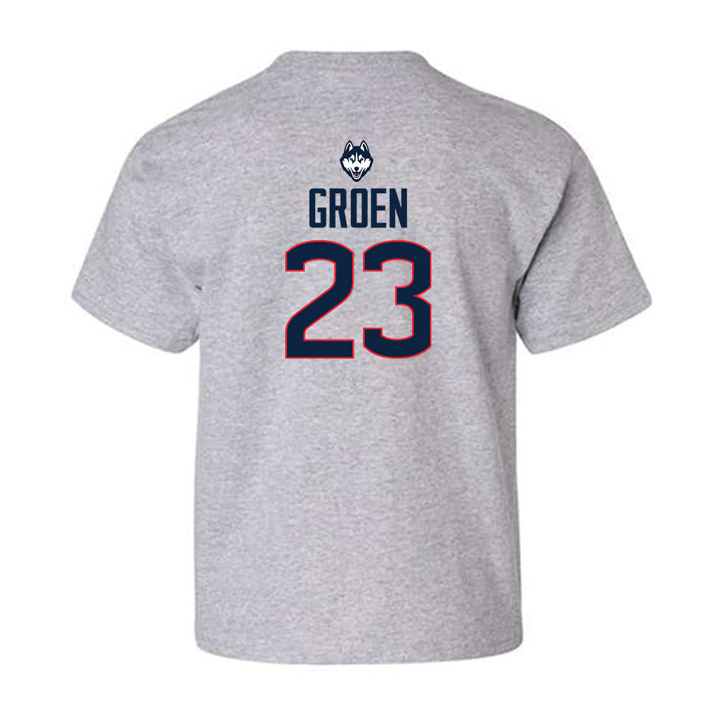 UConn - NCAA Baseball : Carter Groen - Classic Shersey Youth T-Shirt-1