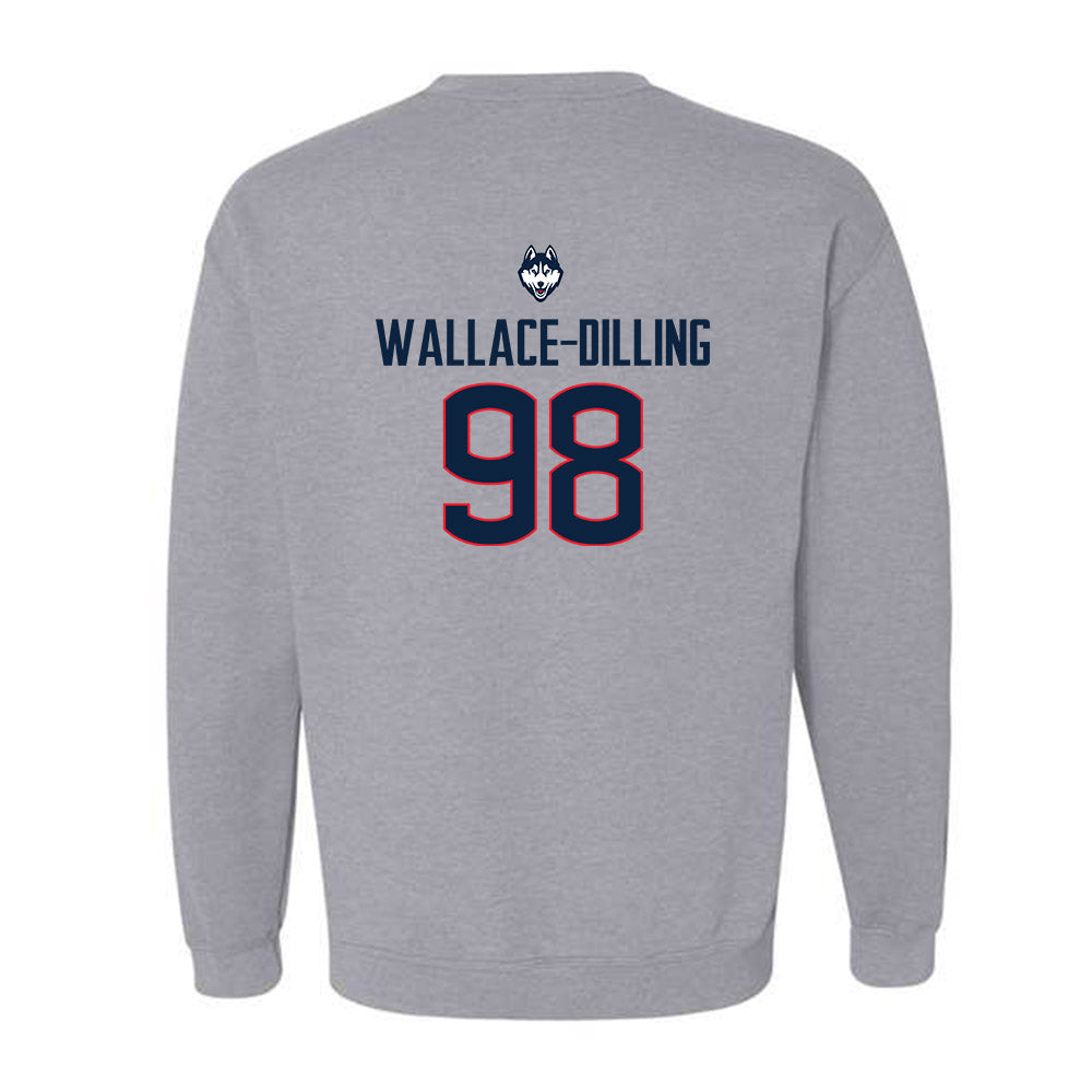 UConn - NCAA Football : Nathaniel Wallace-Dilling - Classic Shersey Crewneck Sweatshirt-1