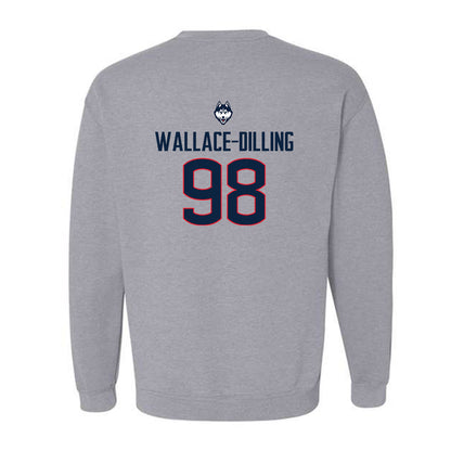 UConn - NCAA Football : Nathaniel Wallace-Dilling - Classic Shersey Crewneck Sweatshirt-1