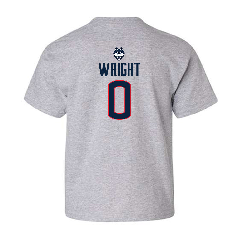 UConn - NCAA Football : Jordan Wright - Classic Shersey Youth T-Shirt-1