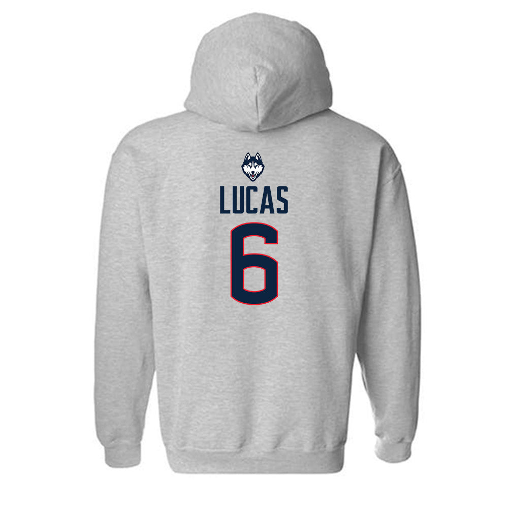 UConn - NCAA Men's Ice Hockey : Andrew Lucas - Classic Shersey Hooded Sweatshirt