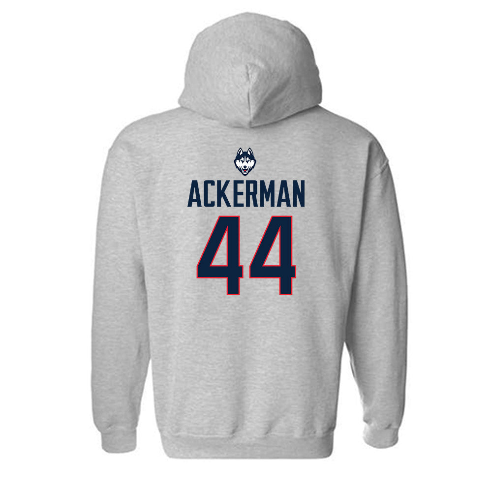 UConn - NCAA Football : Cooper Ackerman - Classic Shersey Hooded Sweatshirt-1