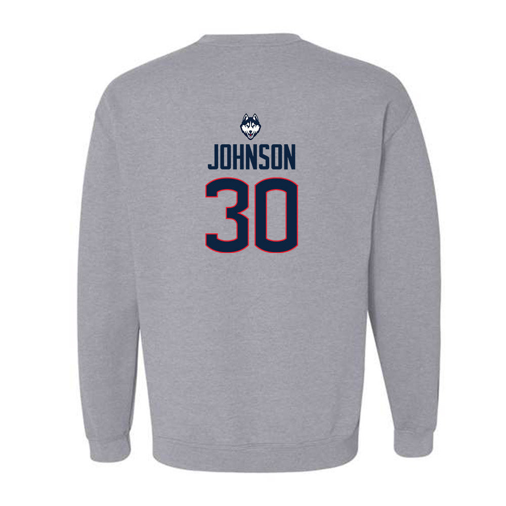 UConn - NCAA Football : Charles Johnson - Classic Shersey Crewneck Sweatshirt-1