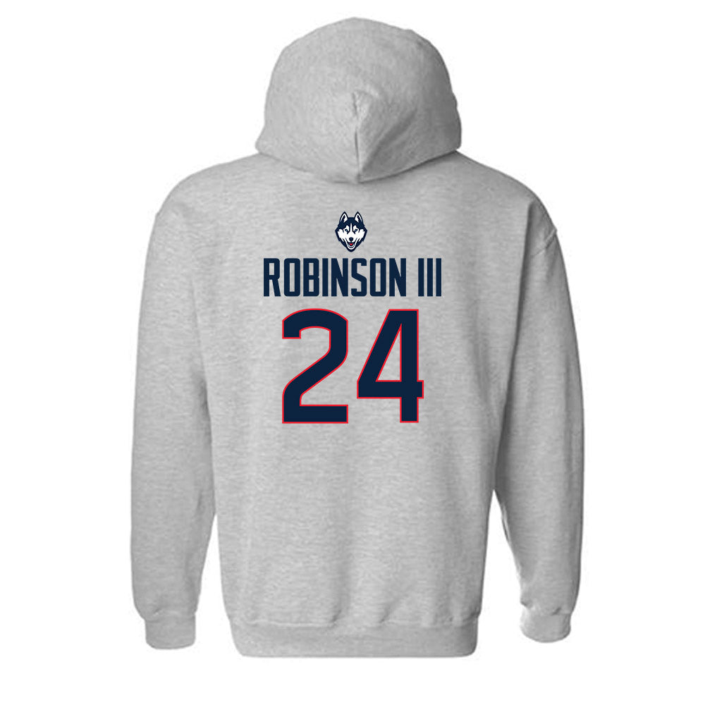 UConn - NCAA Football : Michael Robinson III - Classic Shersey Hooded Sweatshirt-1